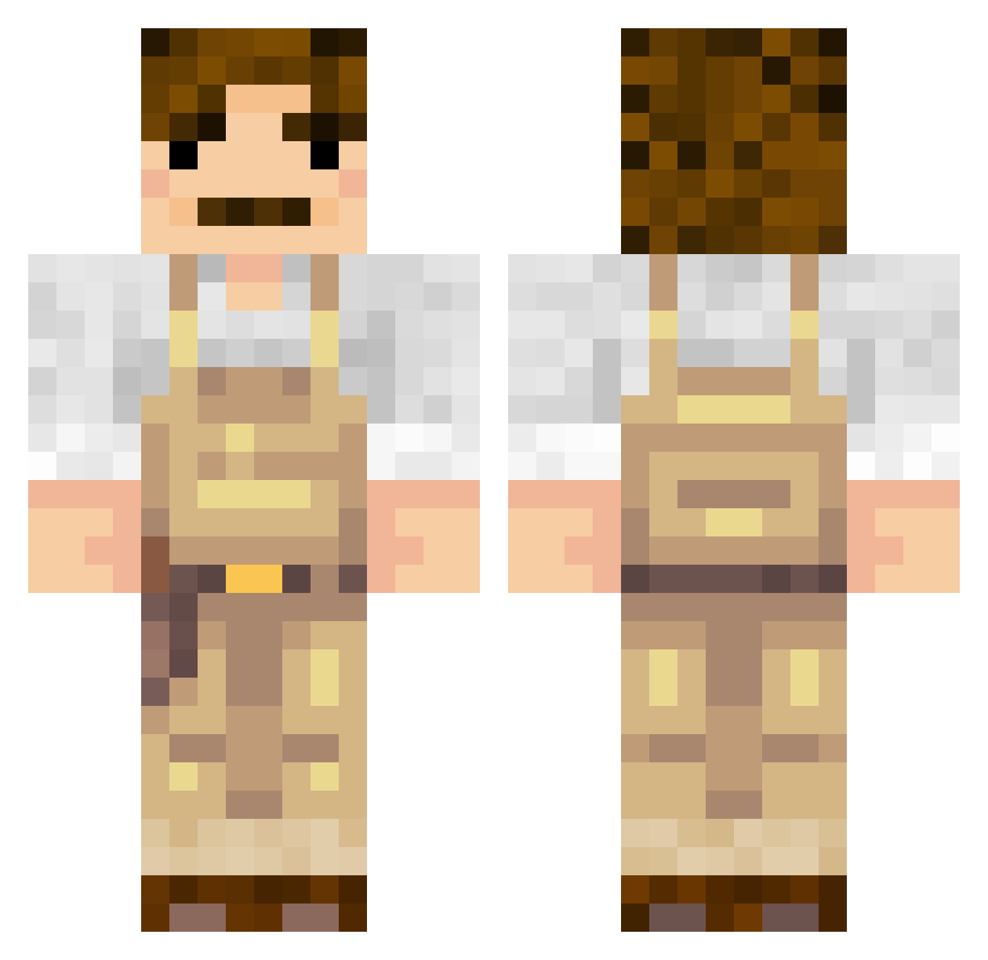 Aidin_CHM Minecraft skin, front and back view