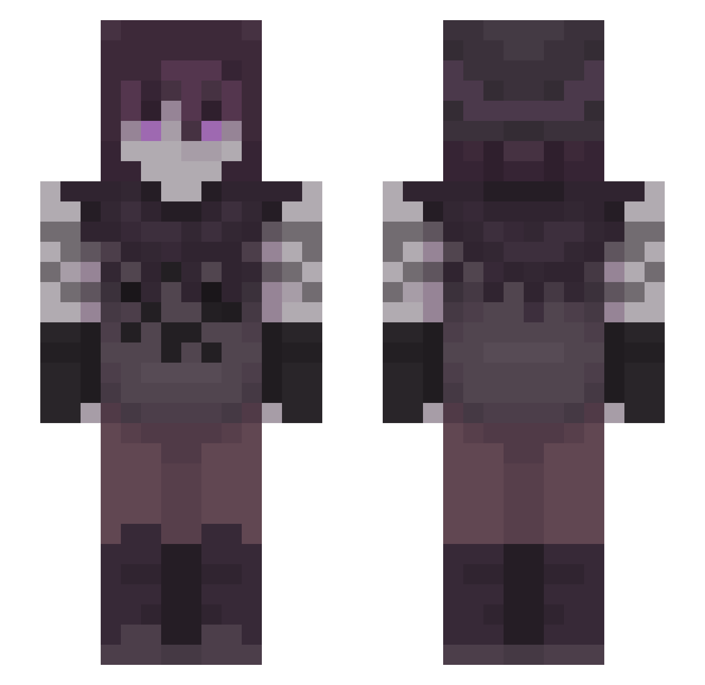 jackwolfboy500 Minecraft skin, front and back view