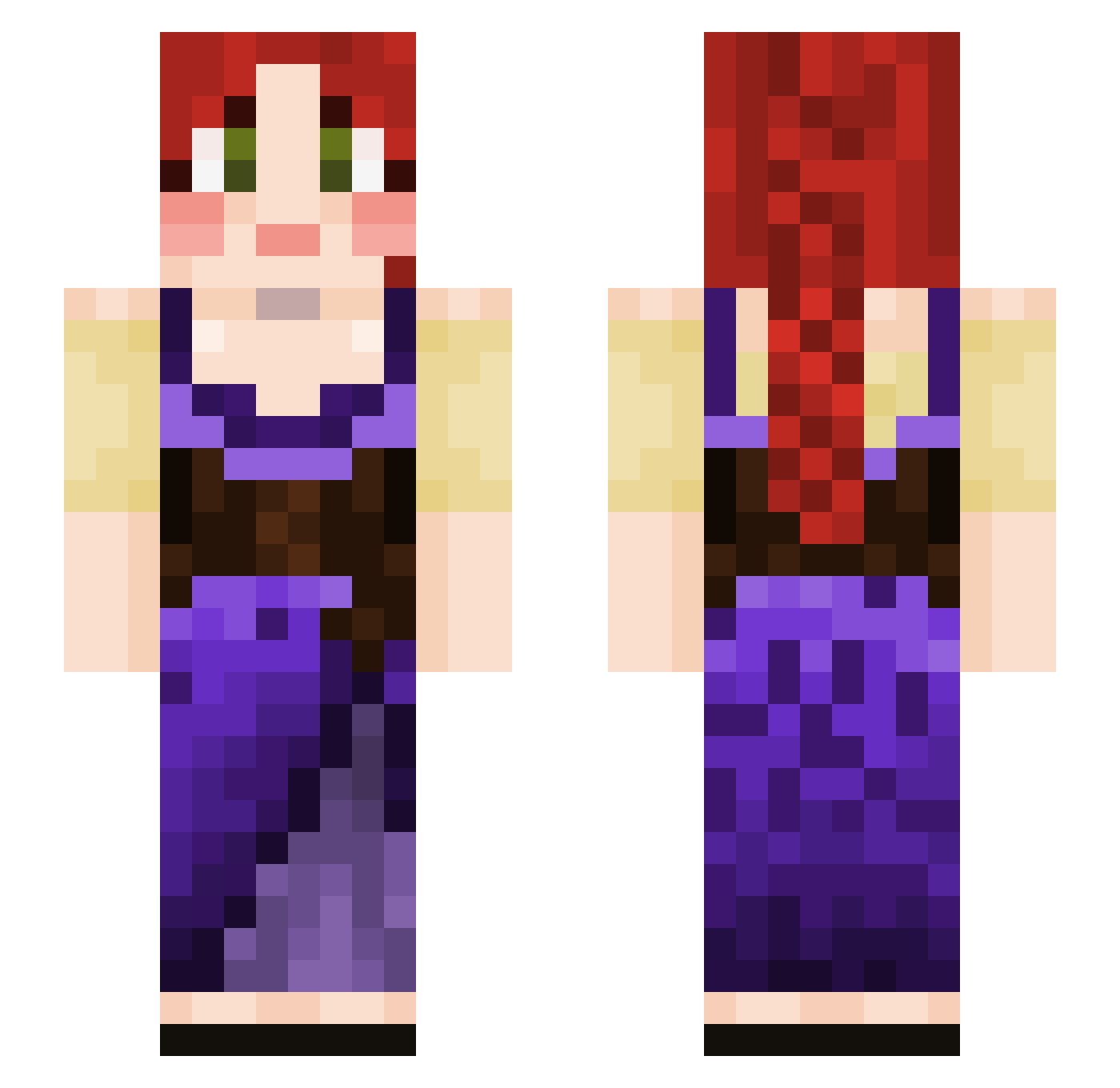 BradipoLezzo420 Minecraft skin, front and back view