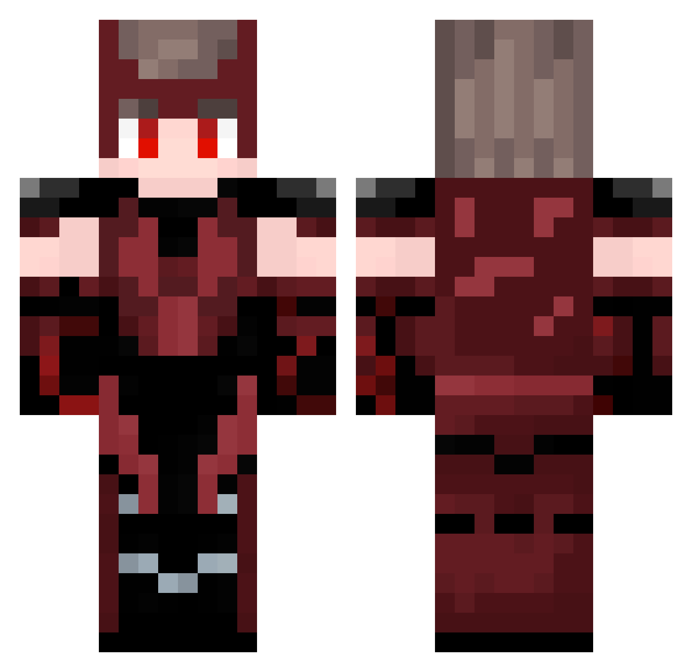 khosanta Minecraft skin, front and back view
