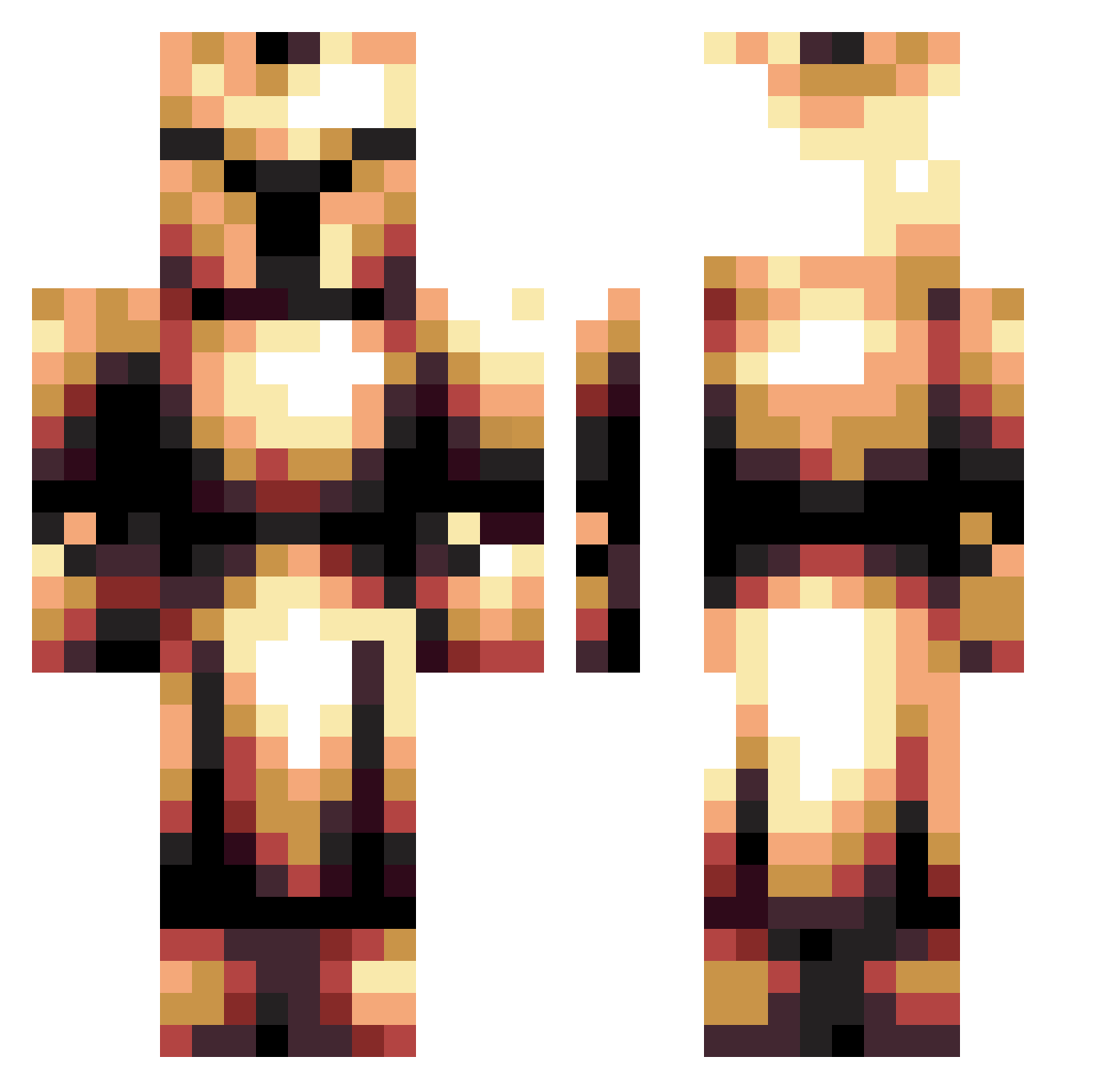 CptAaronn Minecraft skin, front and back view