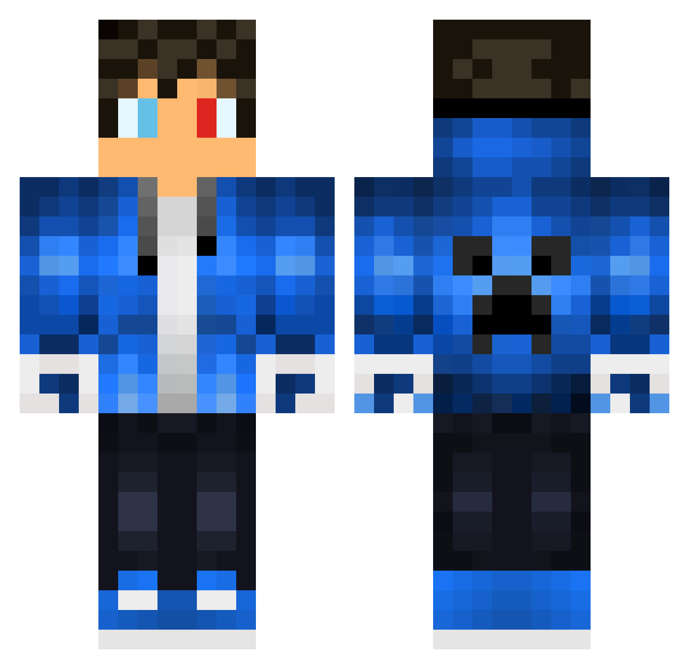 thunderbolt1009 Minecraft skin, front and back view
