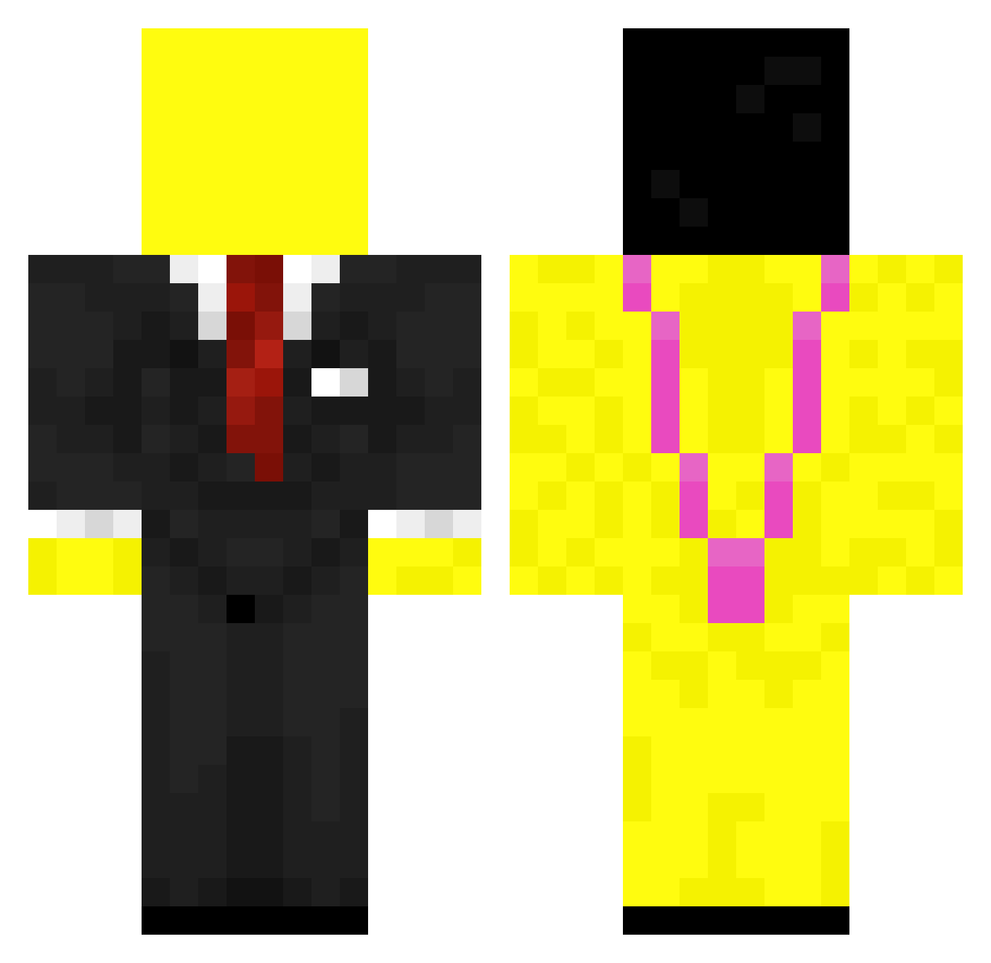 kainq Minecraft skin, front and back view