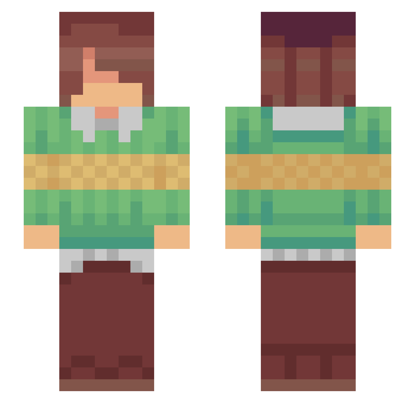 and4 Minecraft skin, front and back view