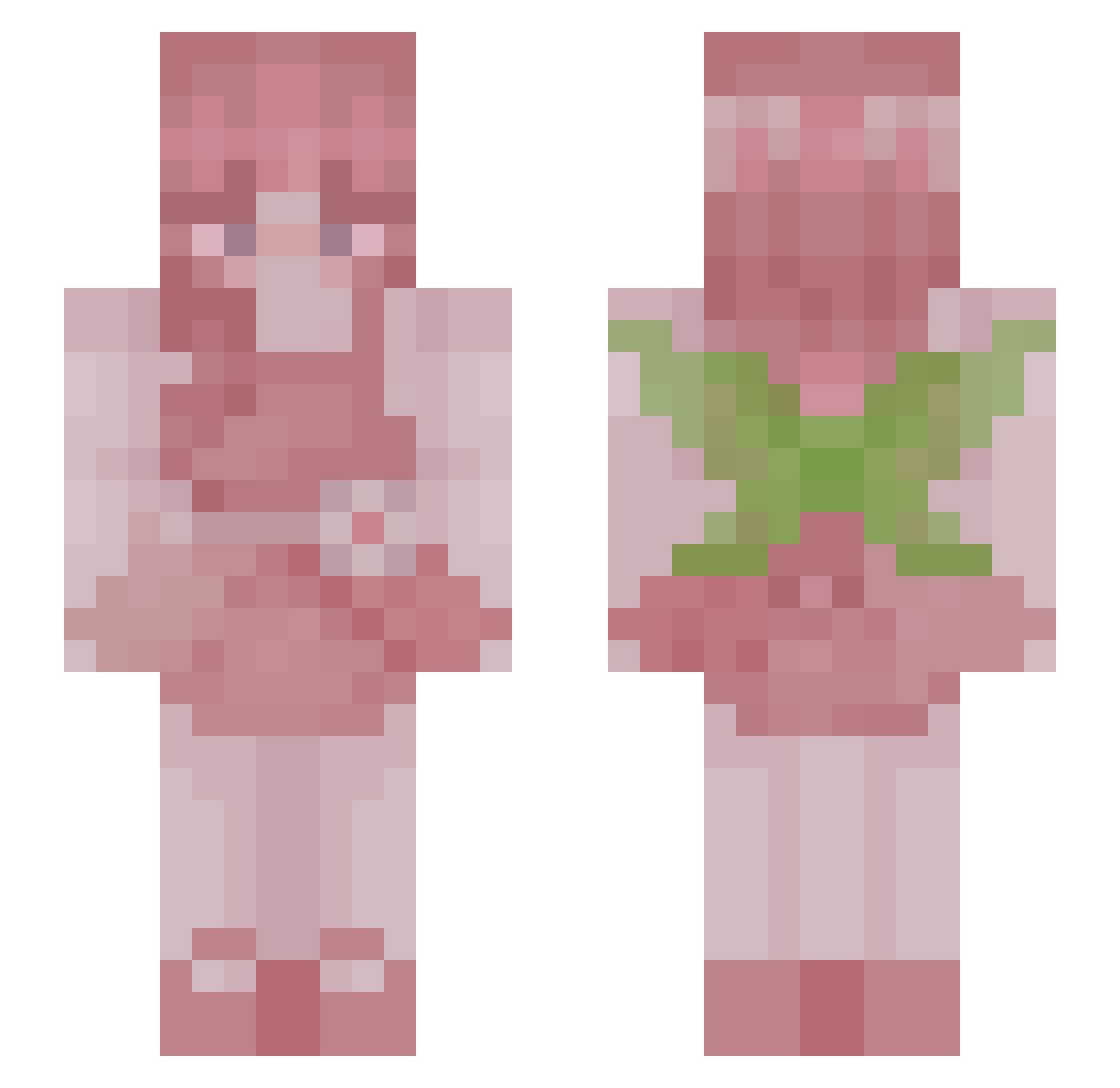 hlfarexs Minecraft skin, front and back view