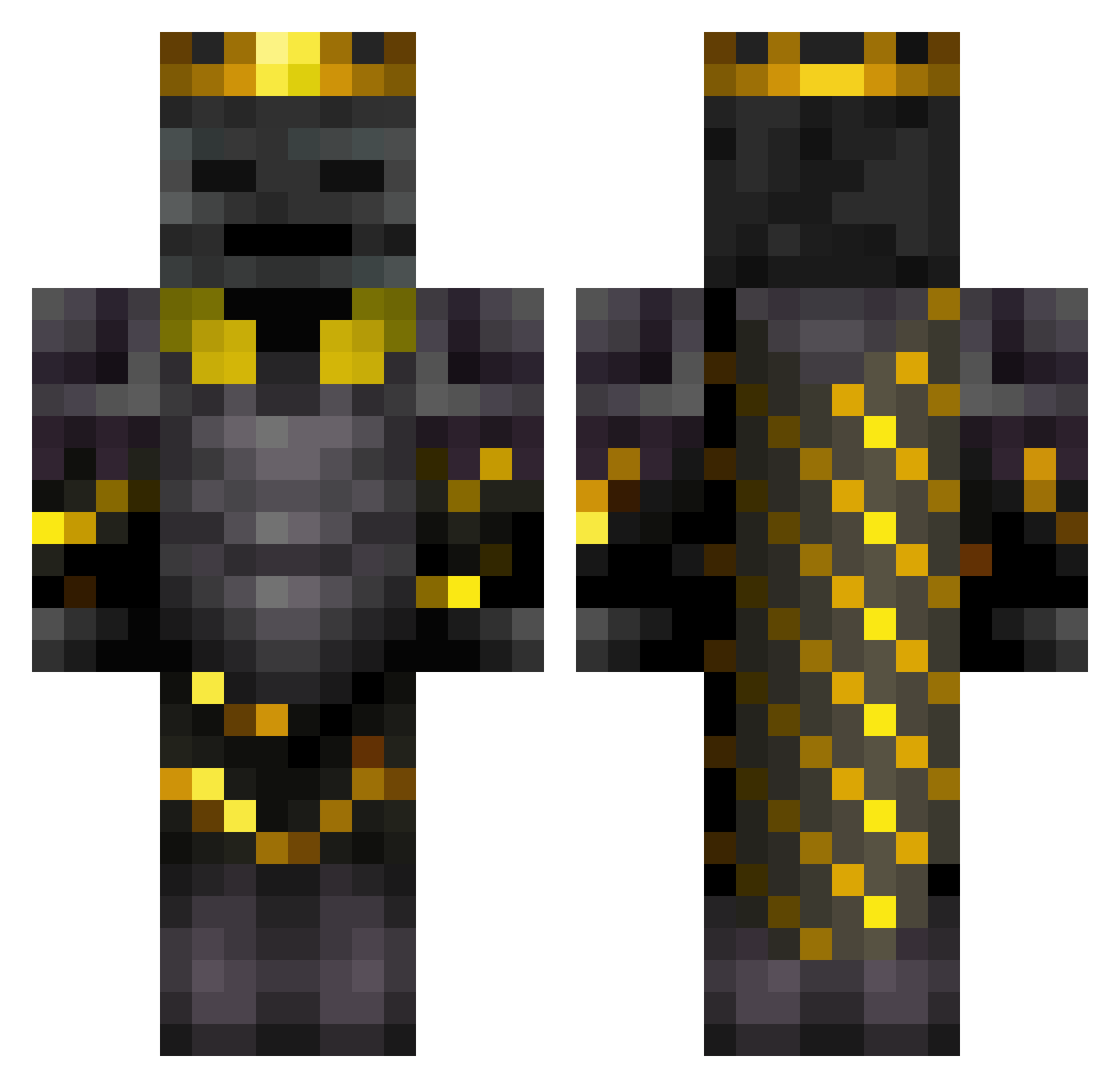 Karl2099 Minecraft skin, front and back view