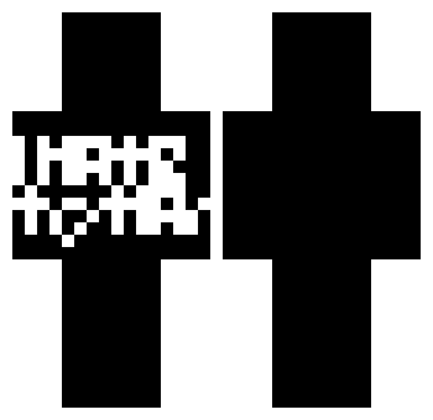 Wilmerkurt Minecraft skin, front and back view