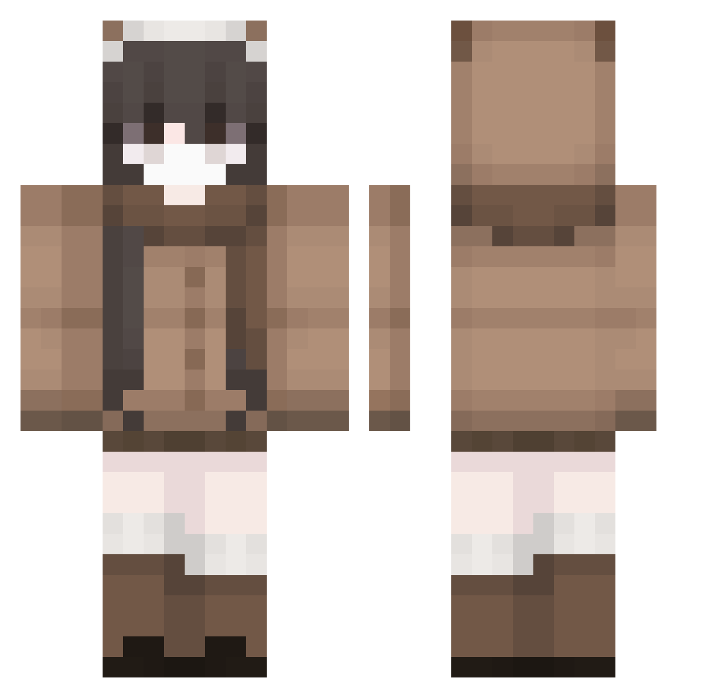 vSnowyy_ Minecraft skin, front and back view