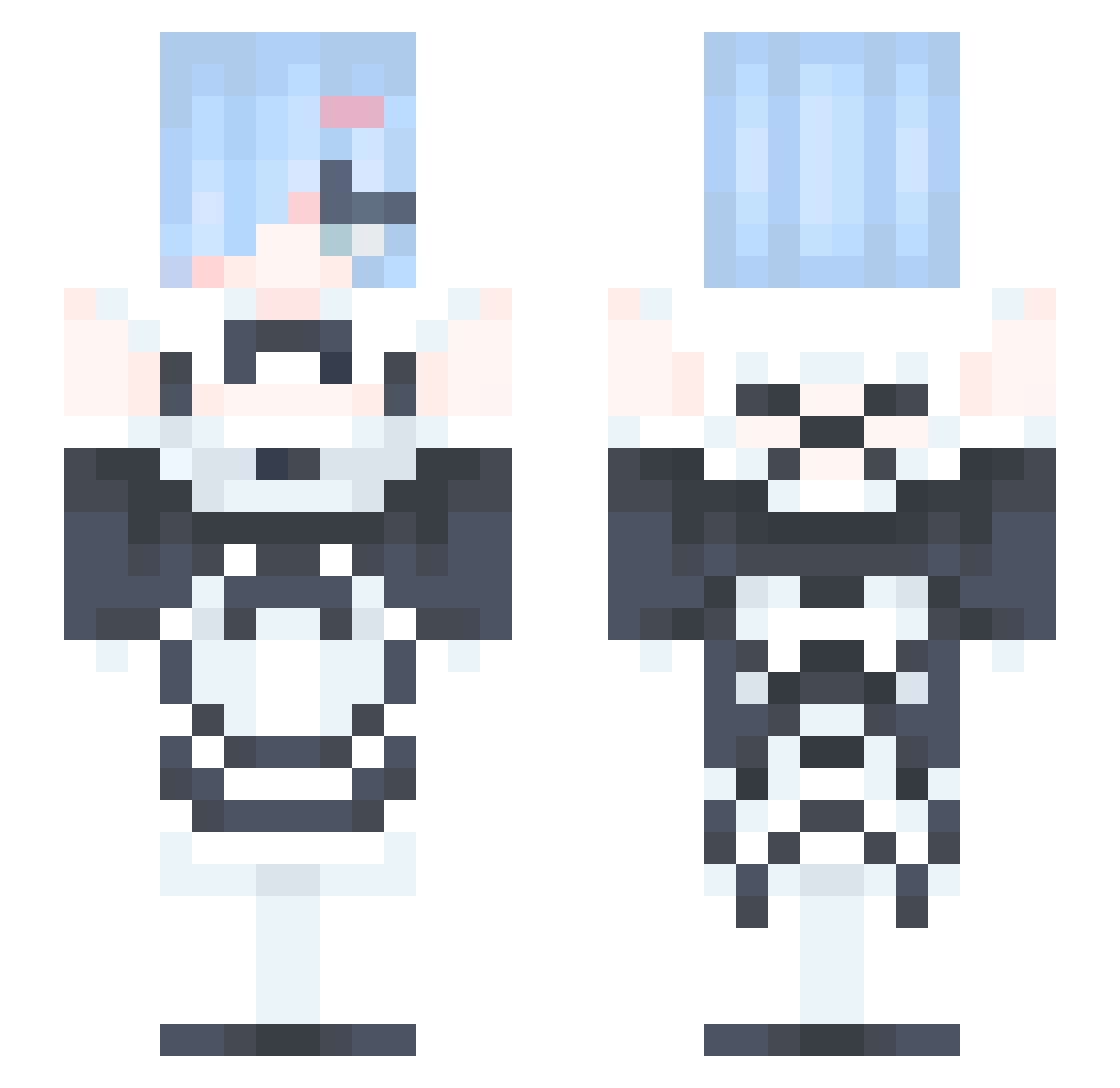 SMurasaki8 Minecraft skin, front and back view