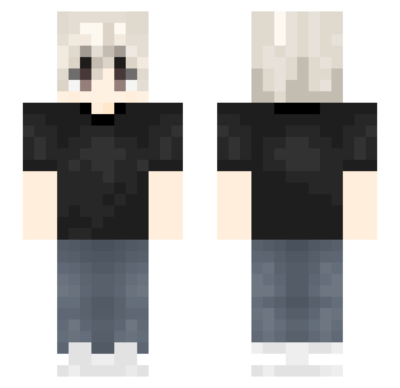 Terzilion Minecraft skin, front and back view