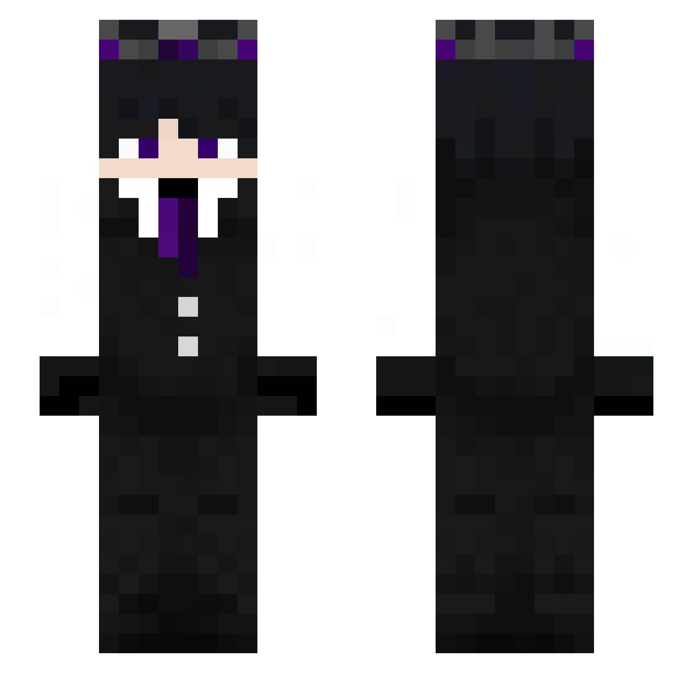 Agresivah Minecraft skin, front and back view