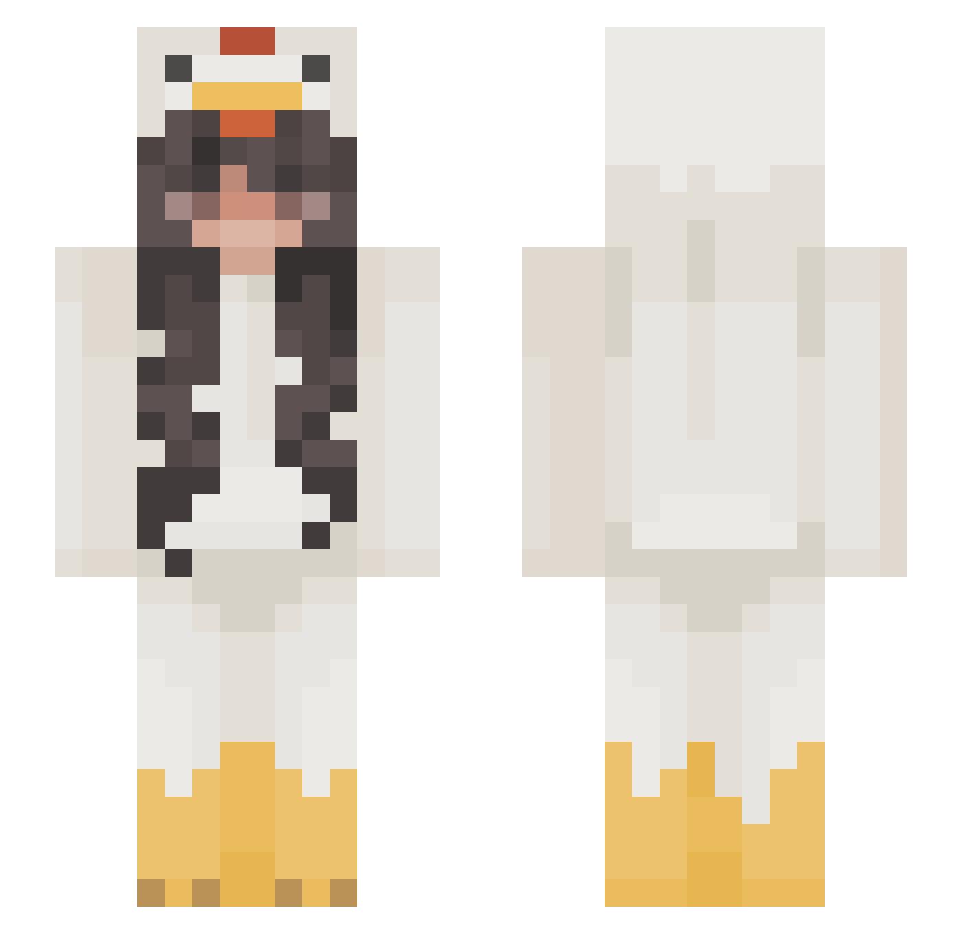 x_mya_ Minecraft skin, front and back view