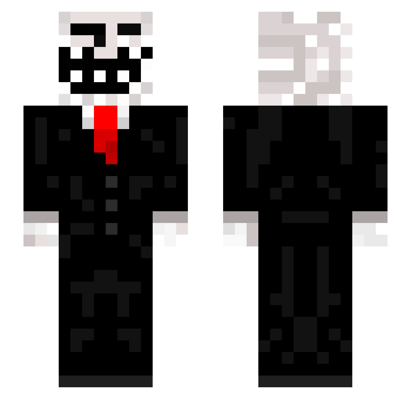 Bartje5000 Minecraft skin, front and back view