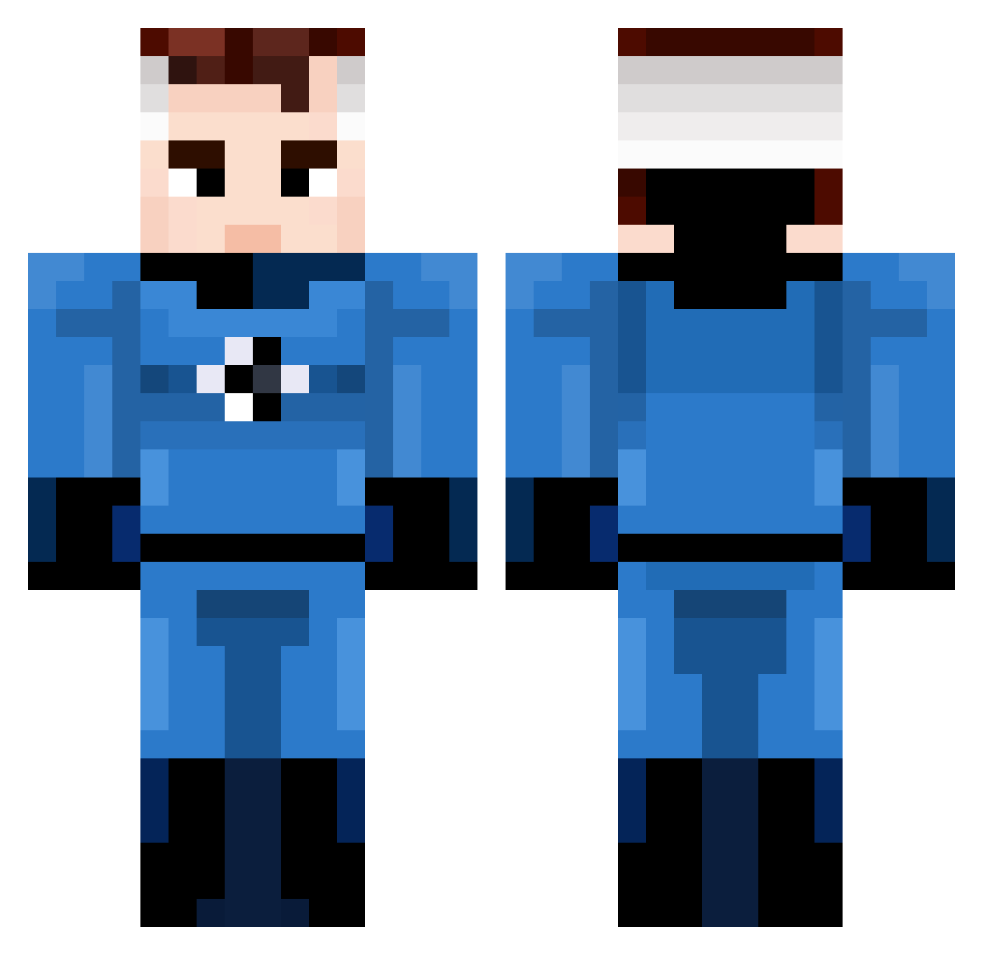 NnoitraGirga Minecraft skin, front and back view