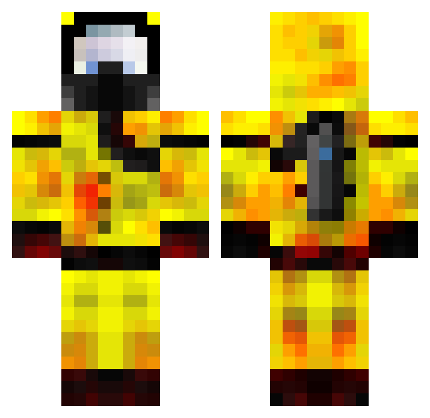 jenight67 Minecraft skin, front and back view