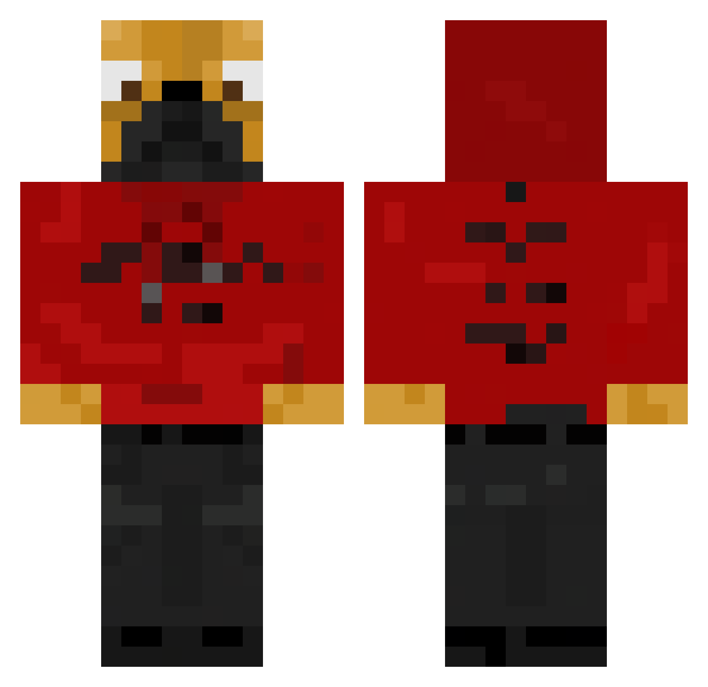 2kkai_ Minecraft skin, front and back view