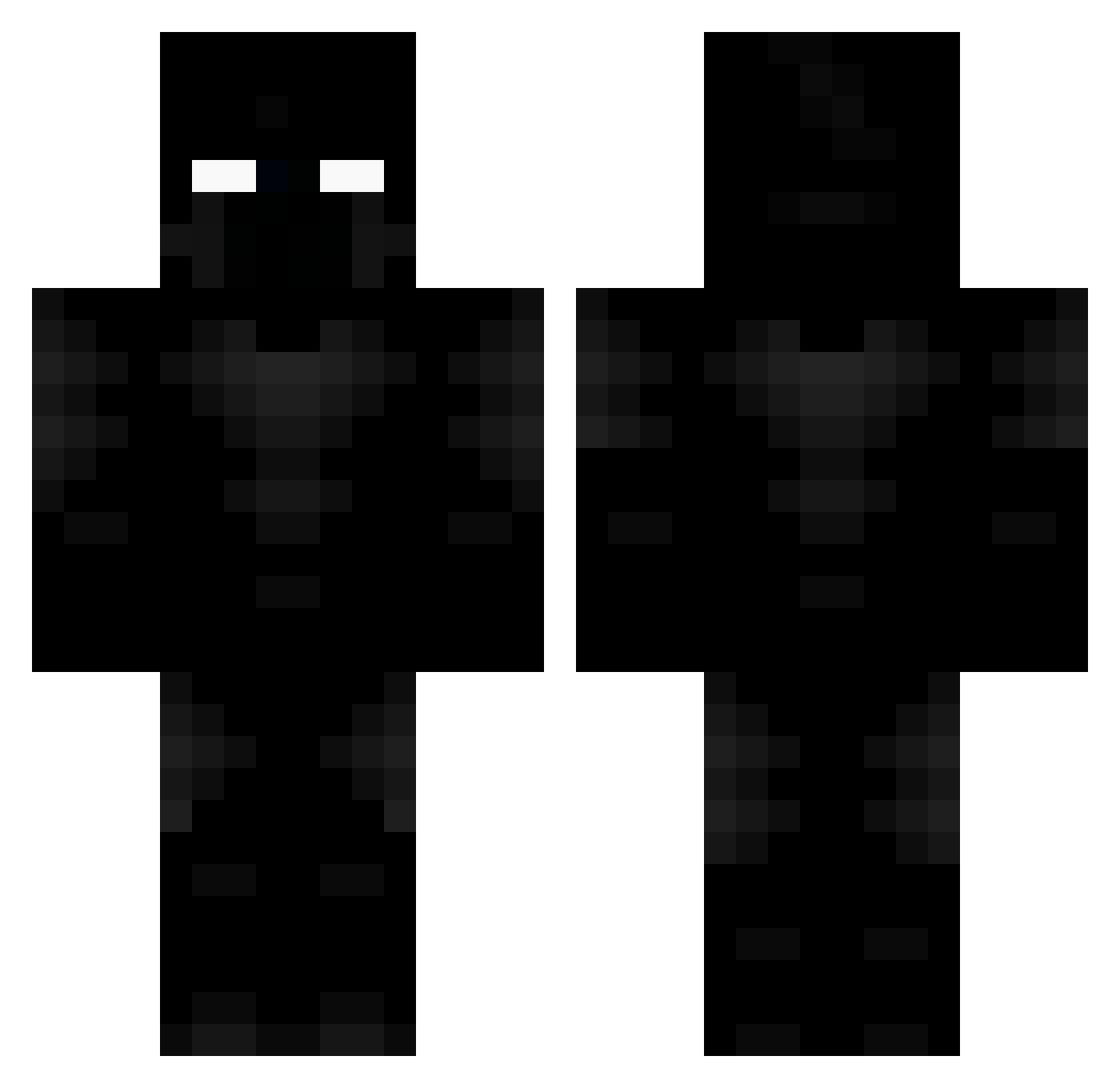 wtex Minecraft skin, front and back view
