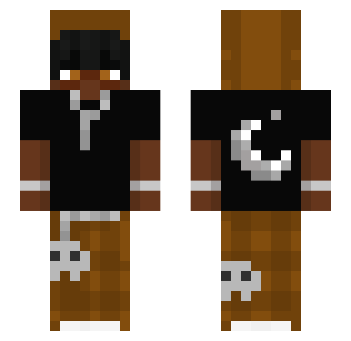 GaspyBagelz Minecraft skin, front and back view