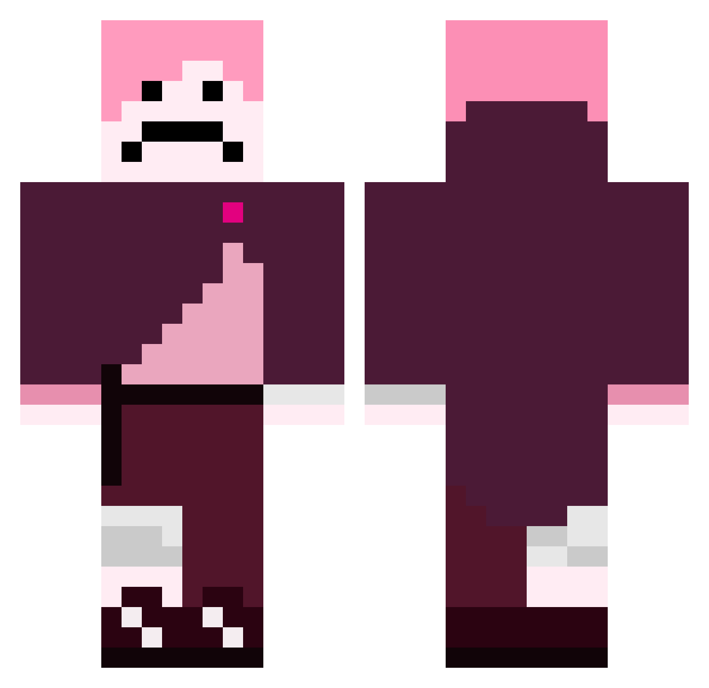 Drewings2D Minecraft skin, front and back view