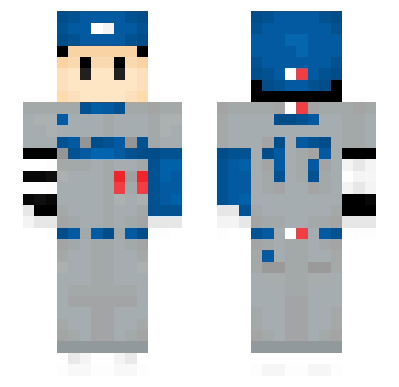 kenbeezy Minecraft skin, front and back view
