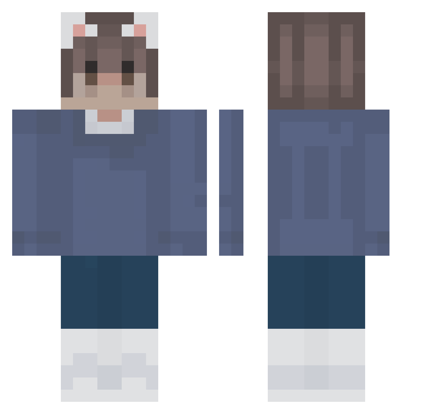 zonamooon Minecraft skin, front and back view