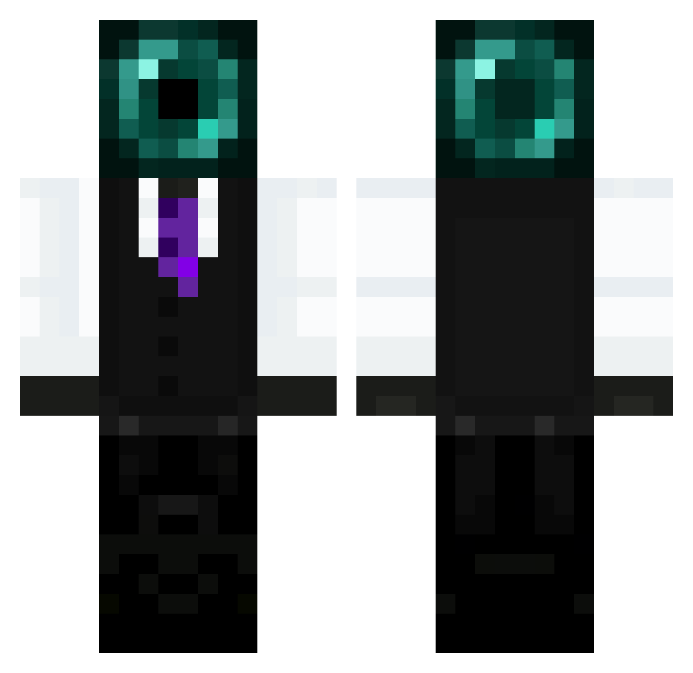 Valenthyr Minecraft skin, front and back view