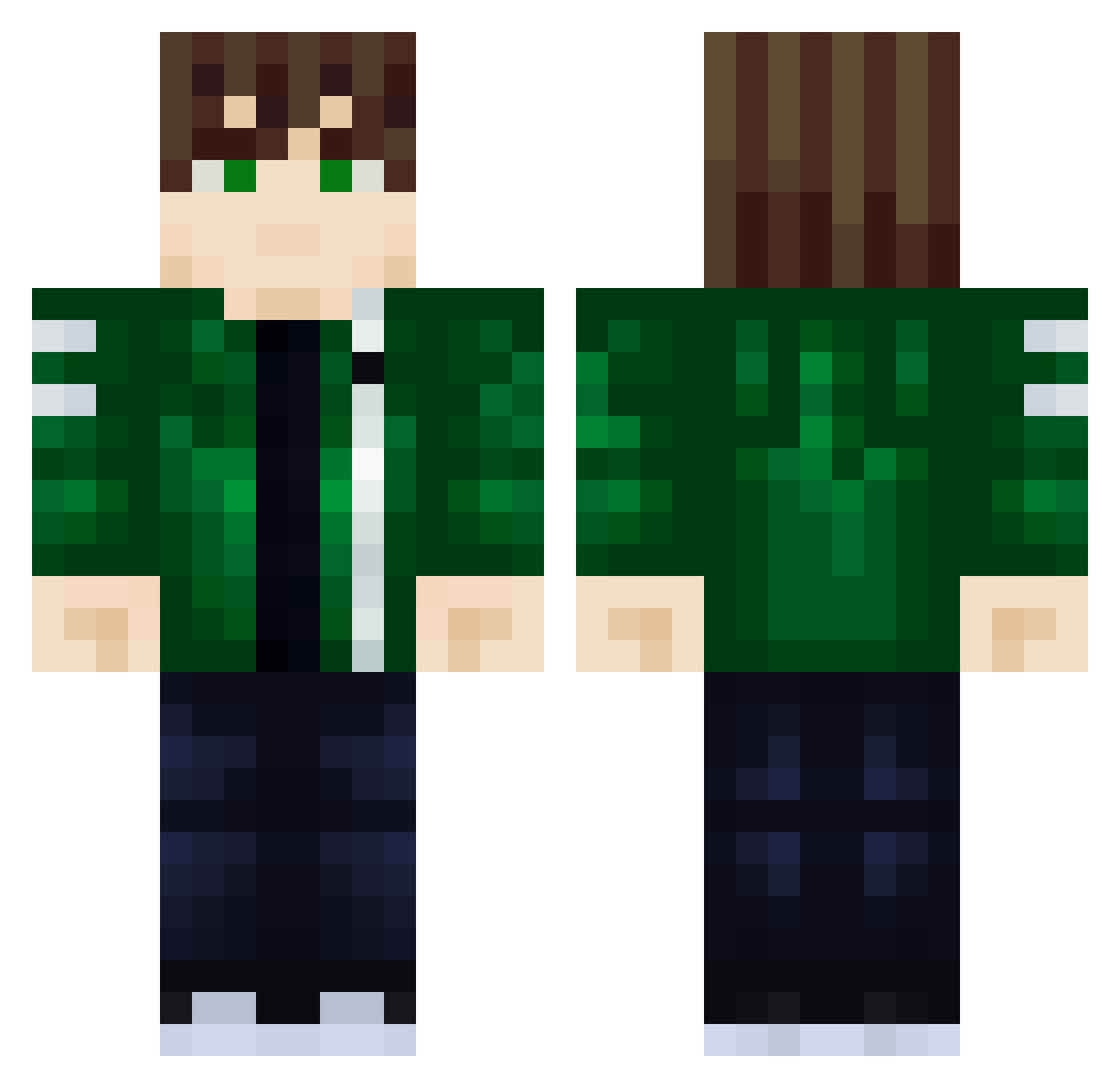 RonnieT Minecraft skin, front and back view