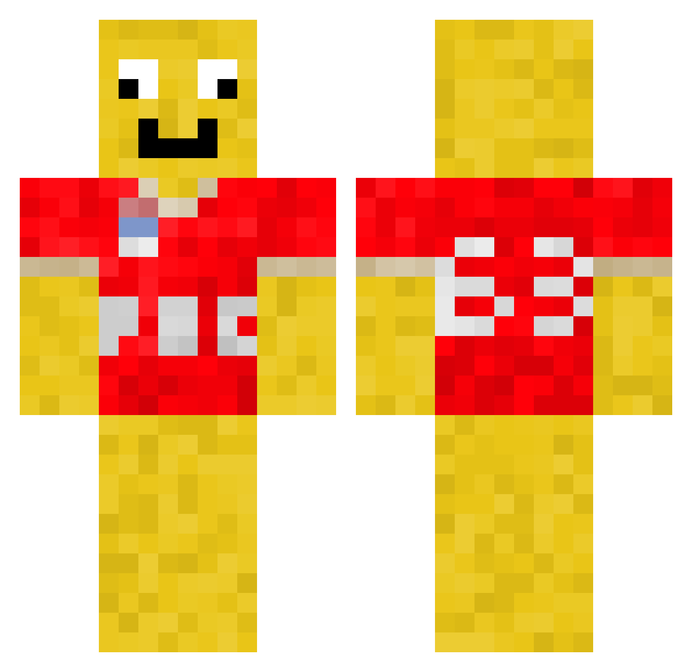 MrFool61 Minecraft skin, front and back view