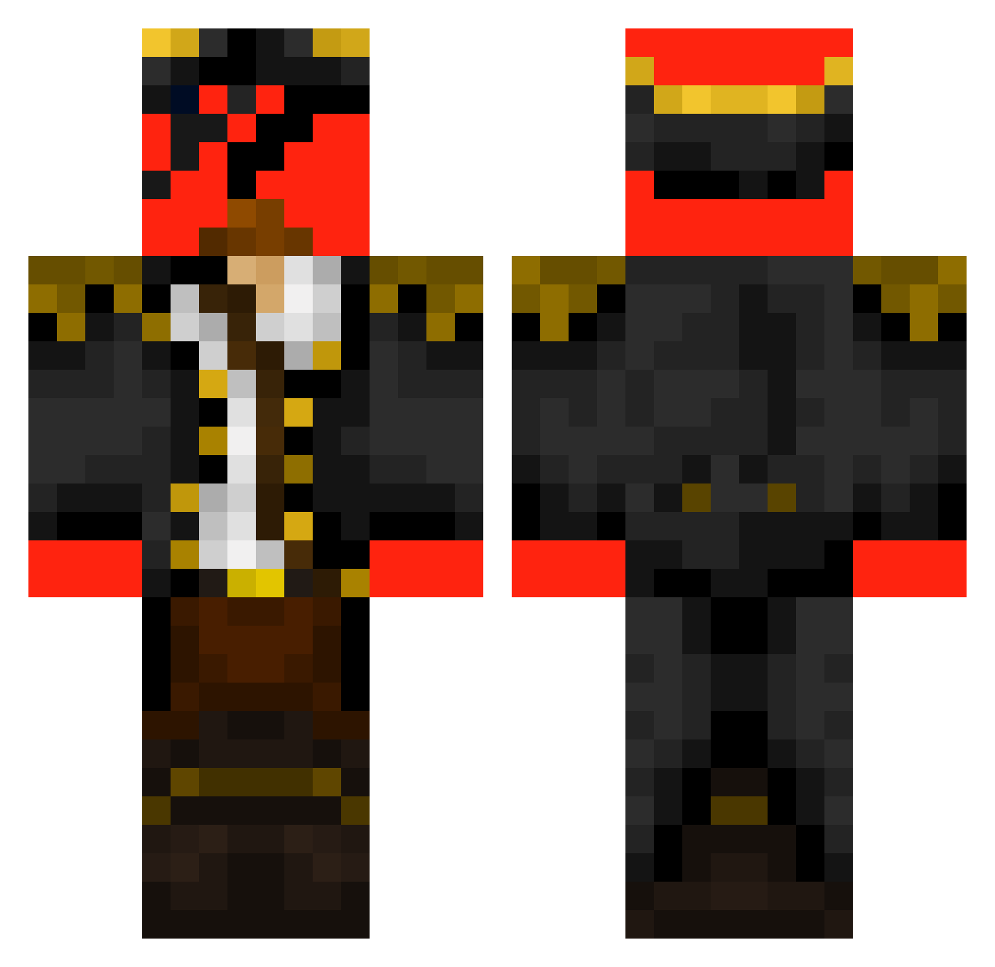 Randomcorp Minecraft skin, front and back view