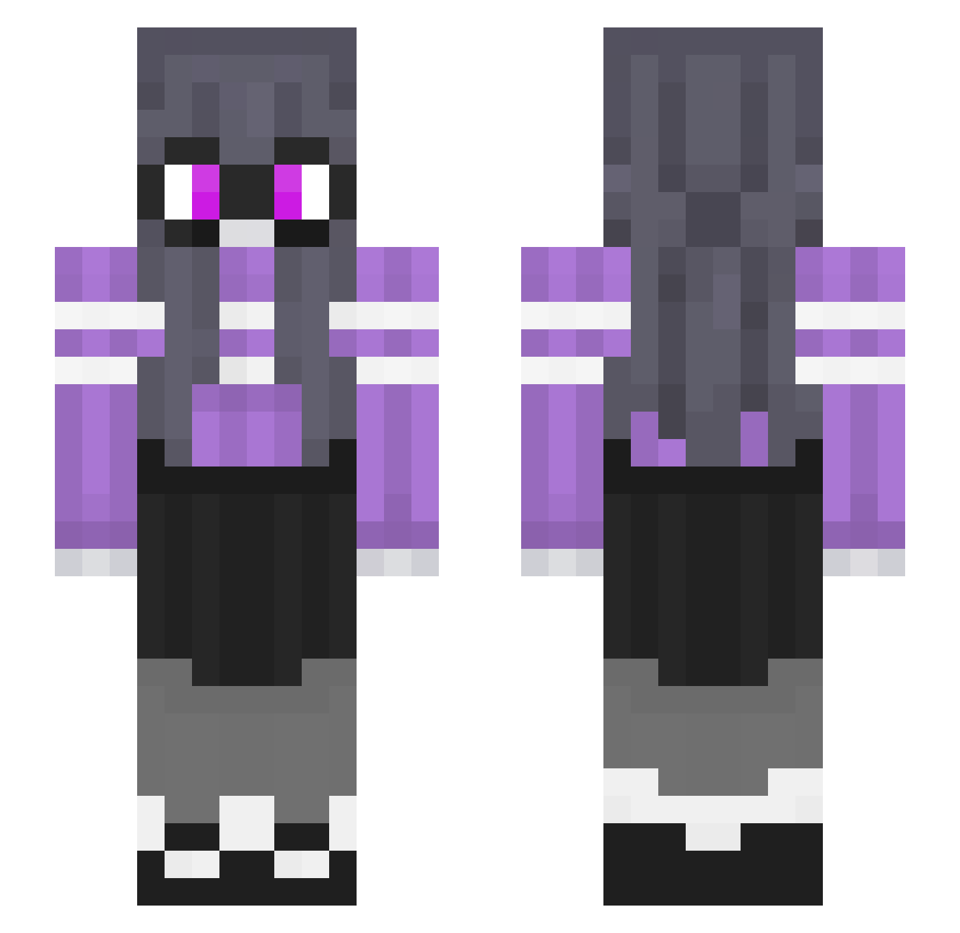 TheHealerOne Minecraft skin, front and back view