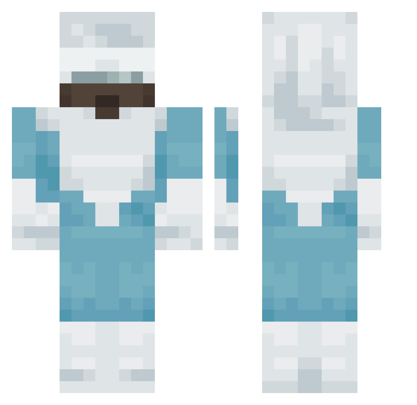 VictorWembyte Minecraft skin, front and back view