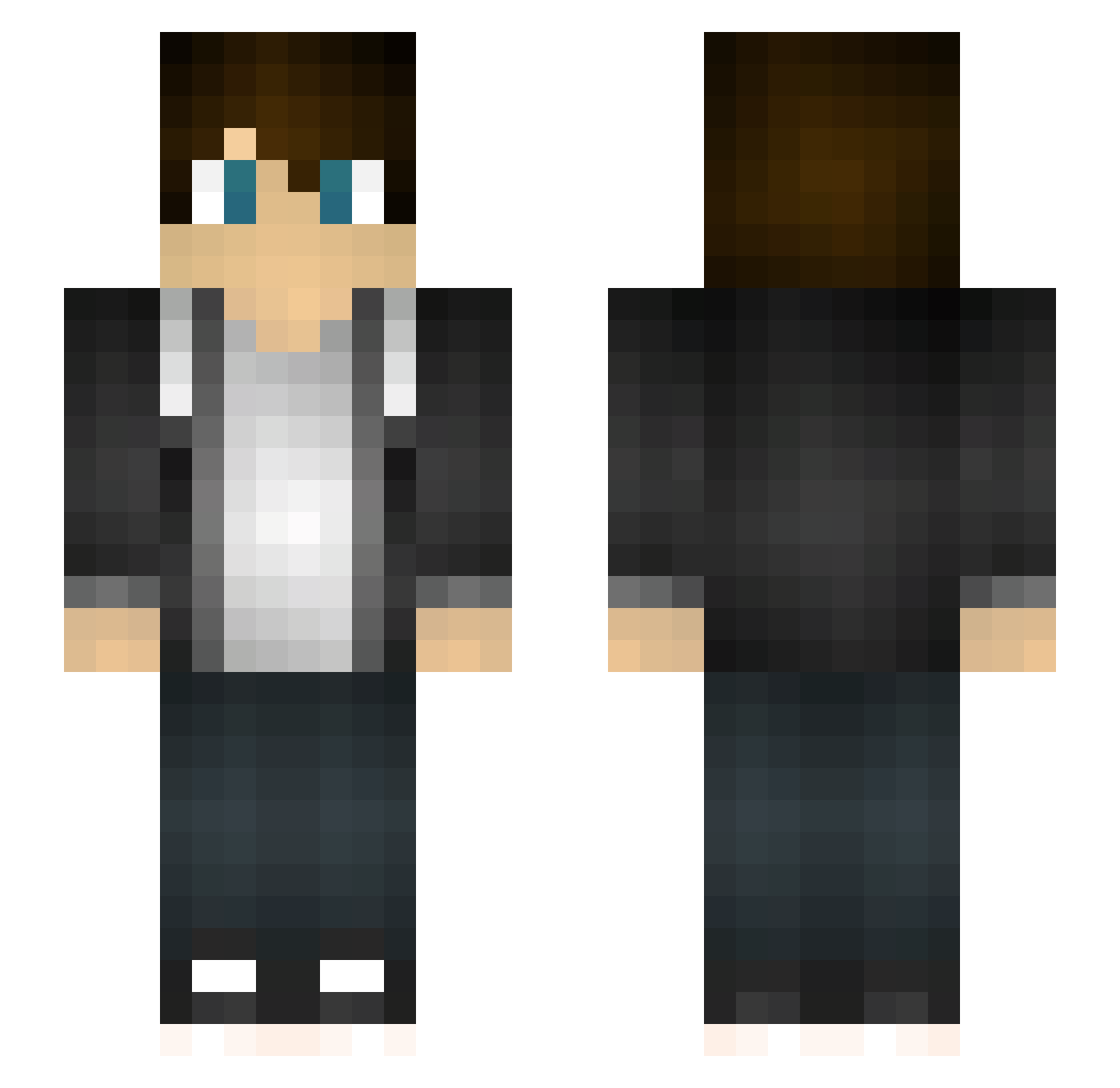 Vicho131 Minecraft skin, front and back view