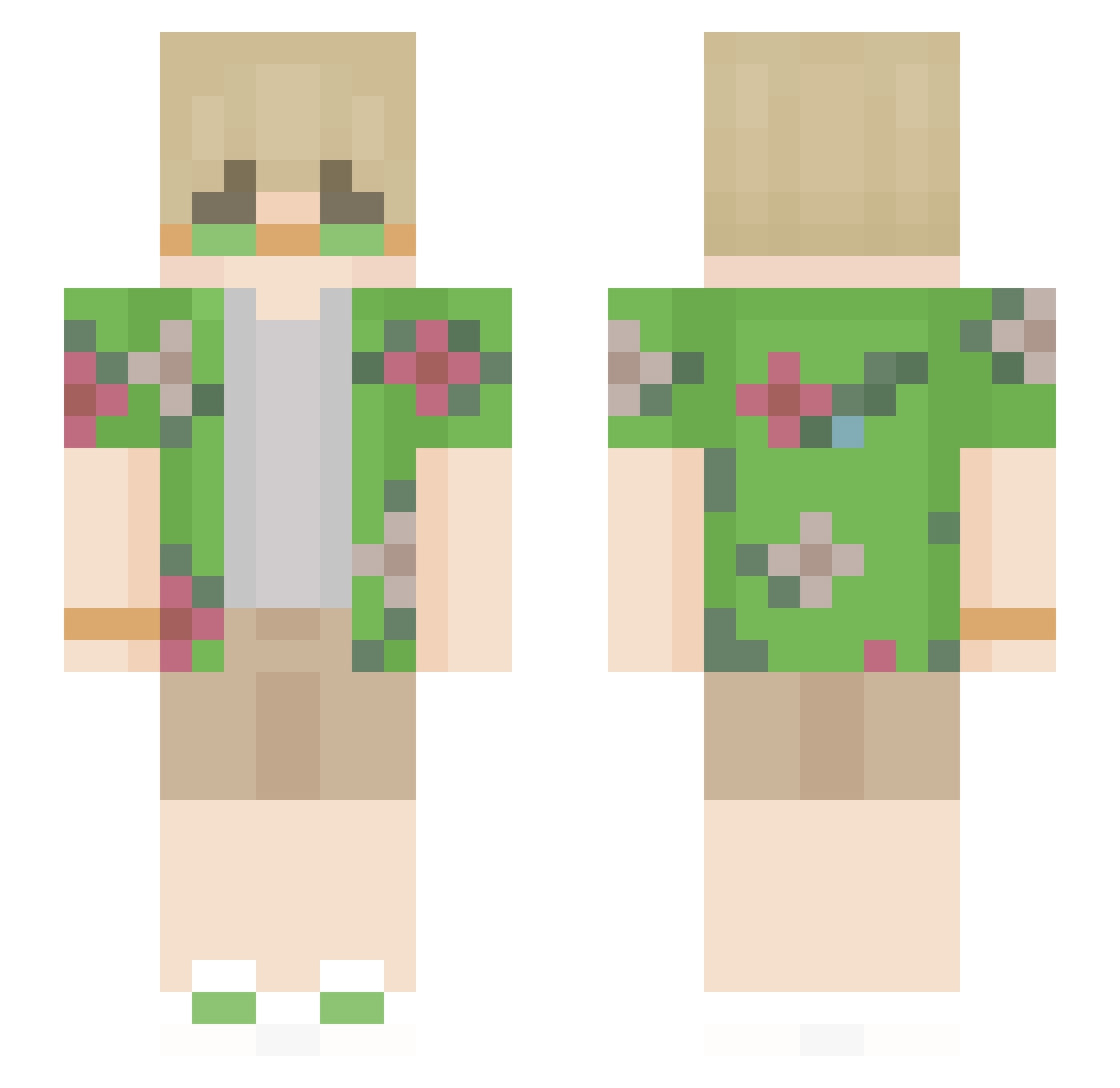 Snicker2904 Minecraft skin, front and back view