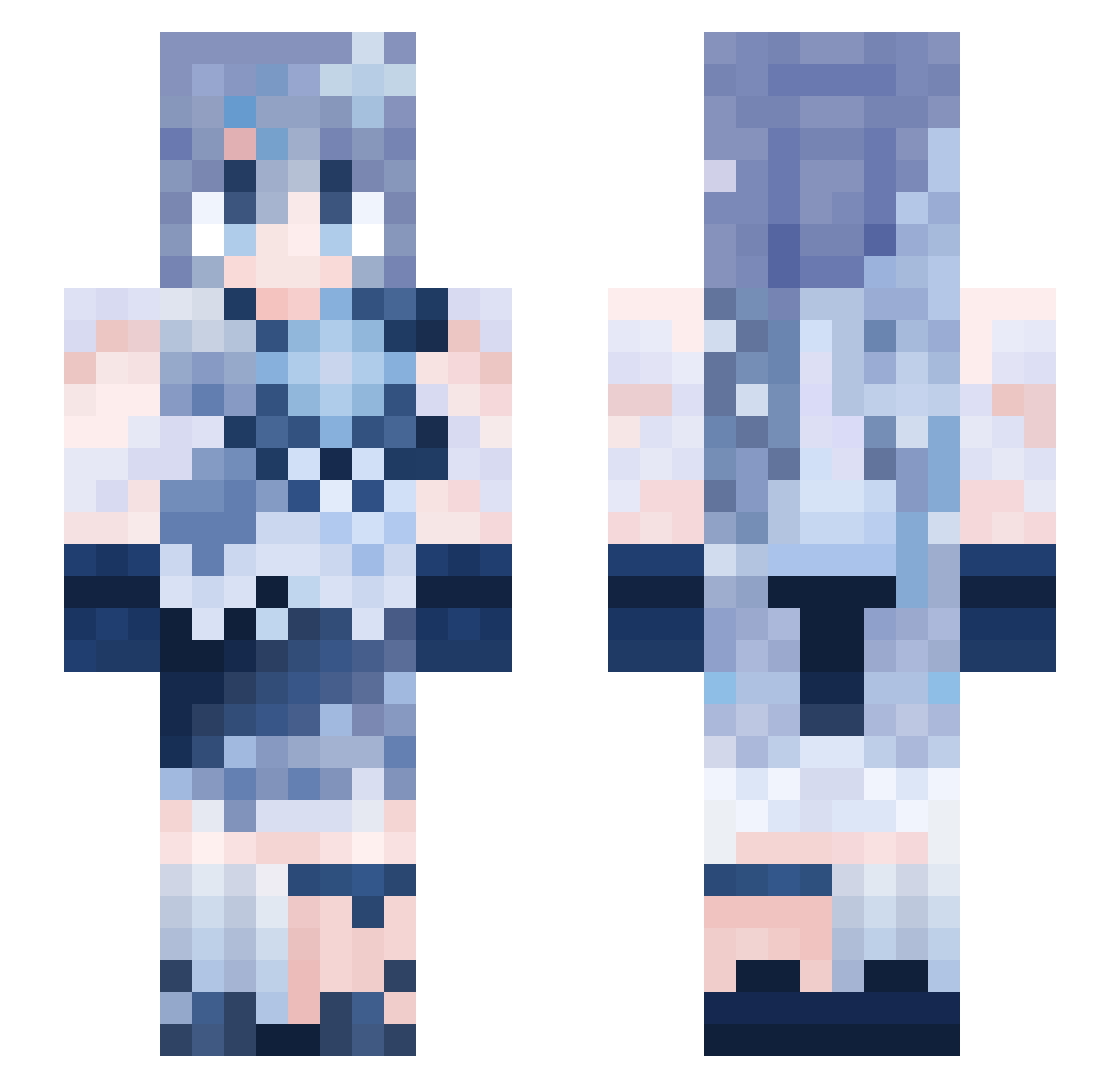 Duckling5154 Minecraft skin, front and back view
