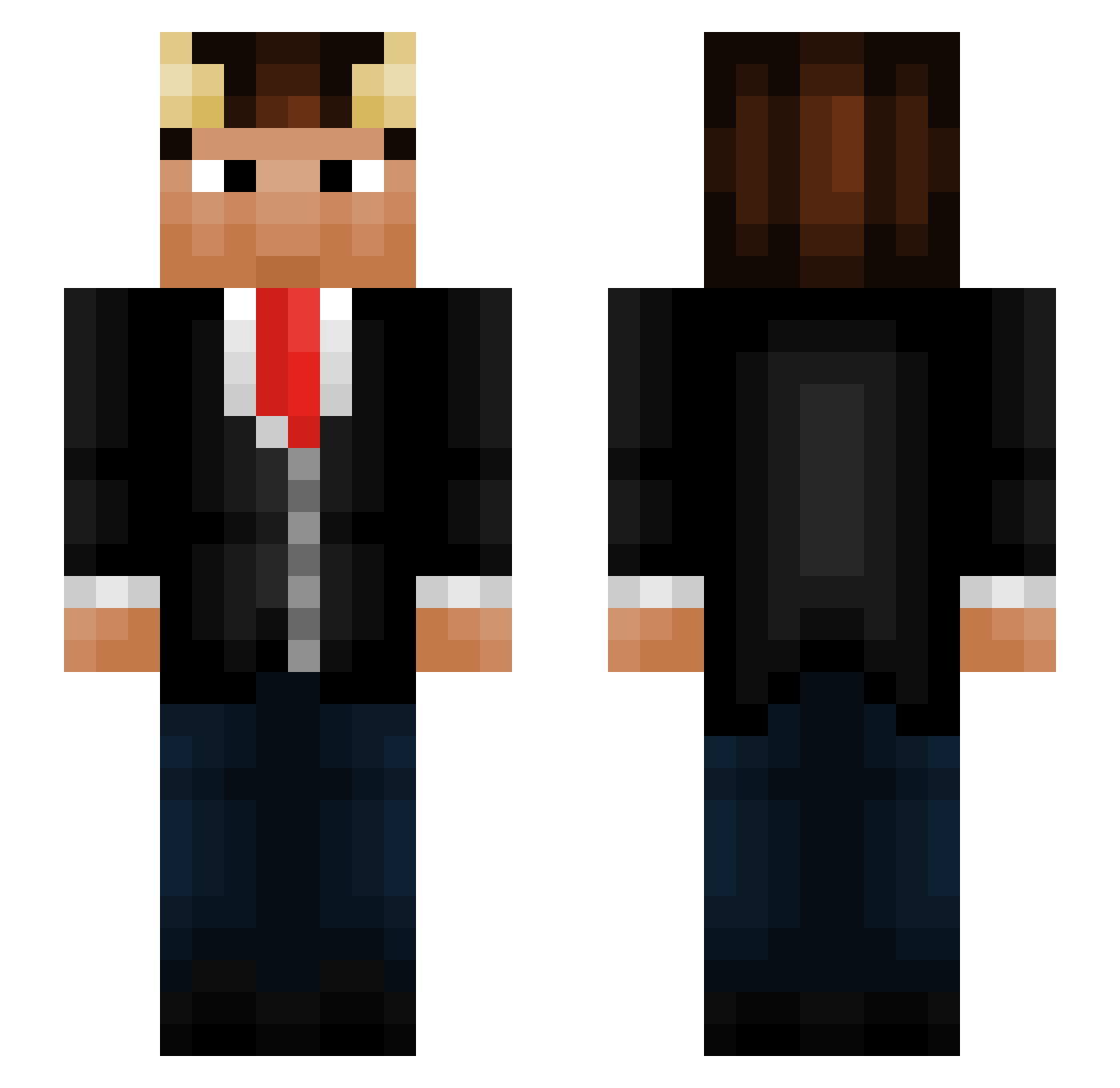 SC770 Minecraft skin, front and back view
