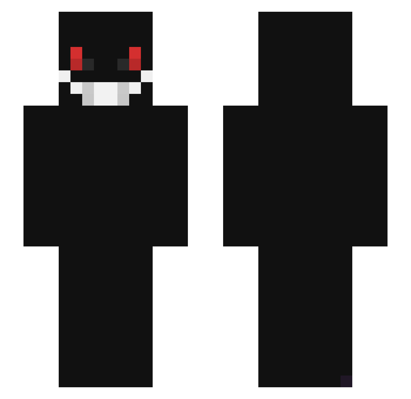 CUBBAR Minecraft skin, front and back view