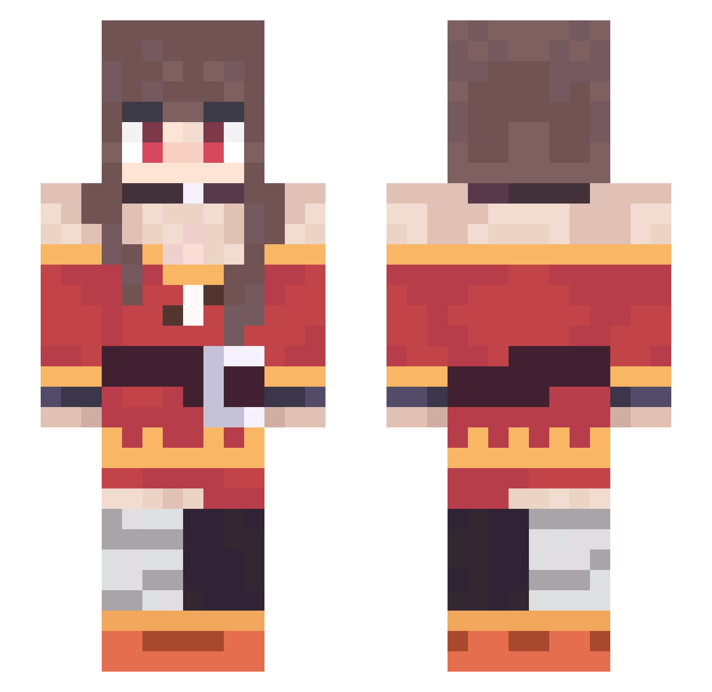 christopro Minecraft skin, front and back view