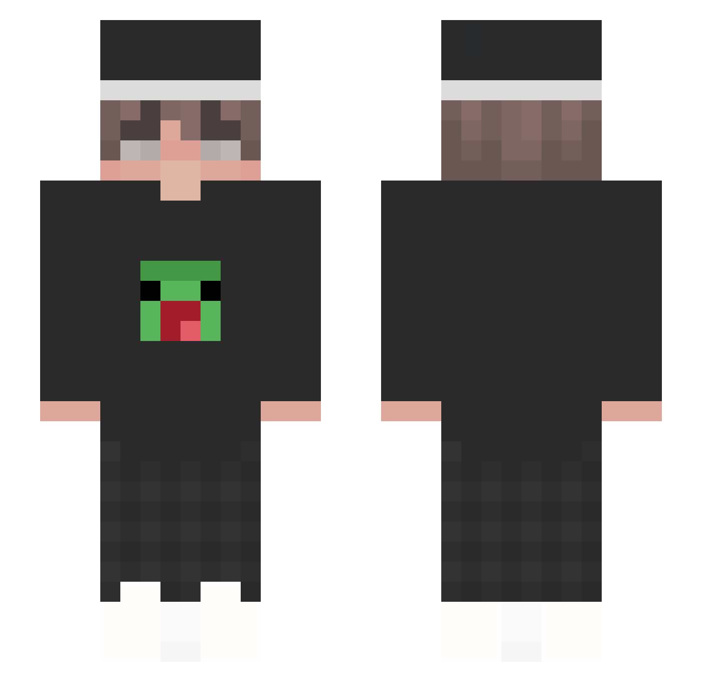 Bombeleq_ Minecraft skin, front and back view
