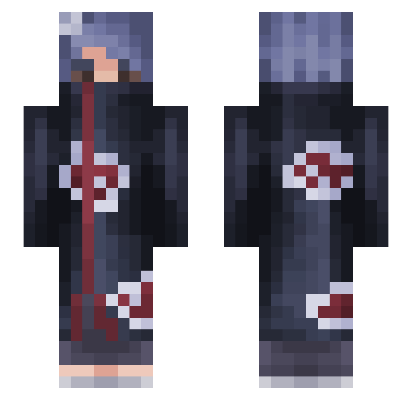 GHGXD Minecraft skin, front and back view