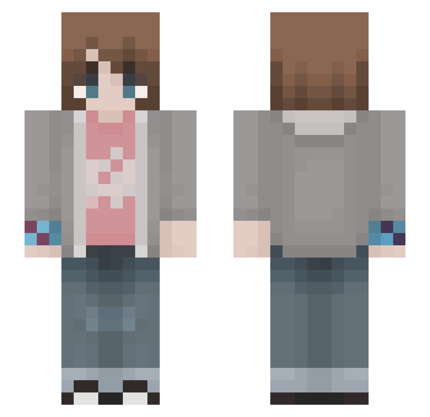 kiddu_ Minecraft skin, front and back view