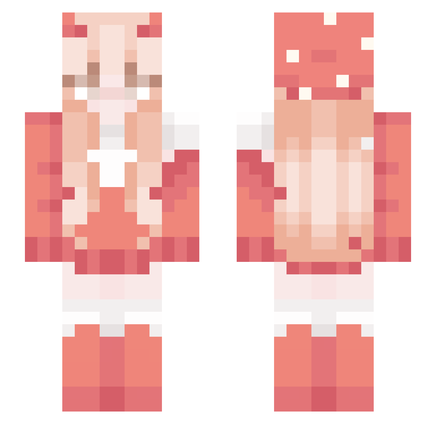Ninalish9 Minecraft skin, front and back view