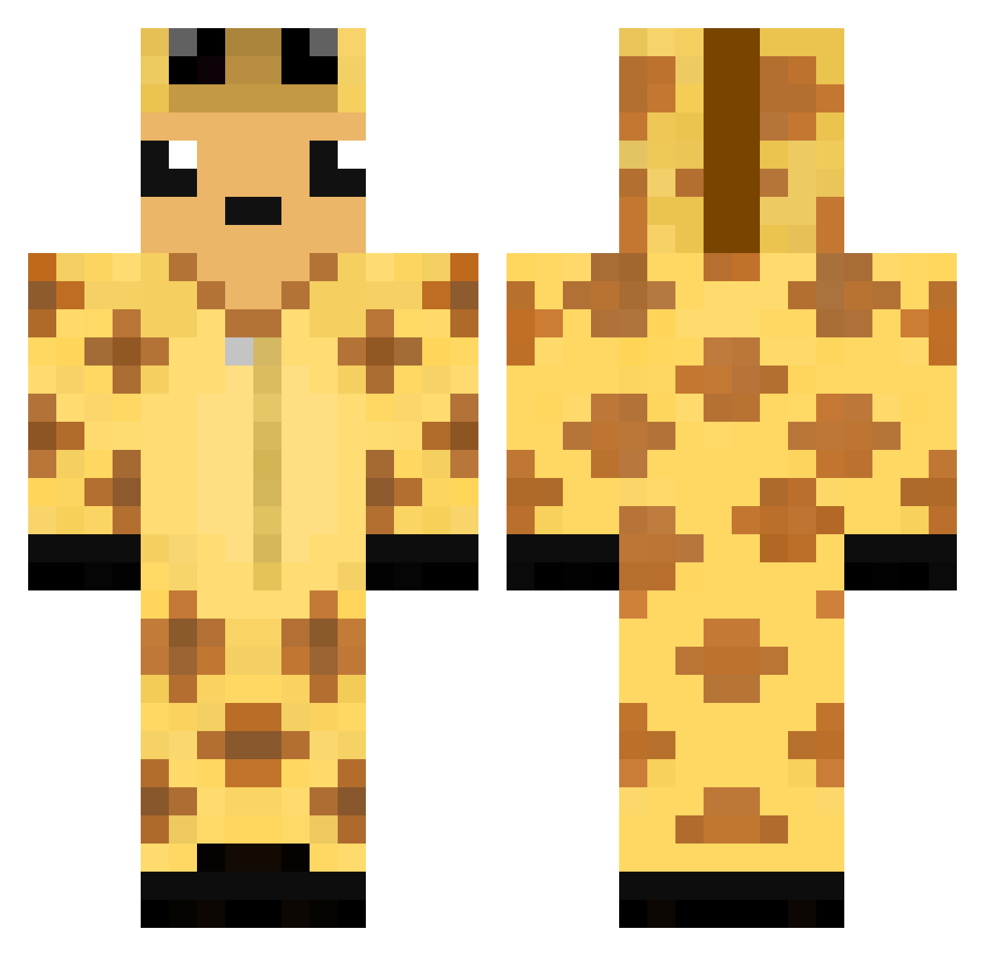 Venoms Minecraft skin, front and back view