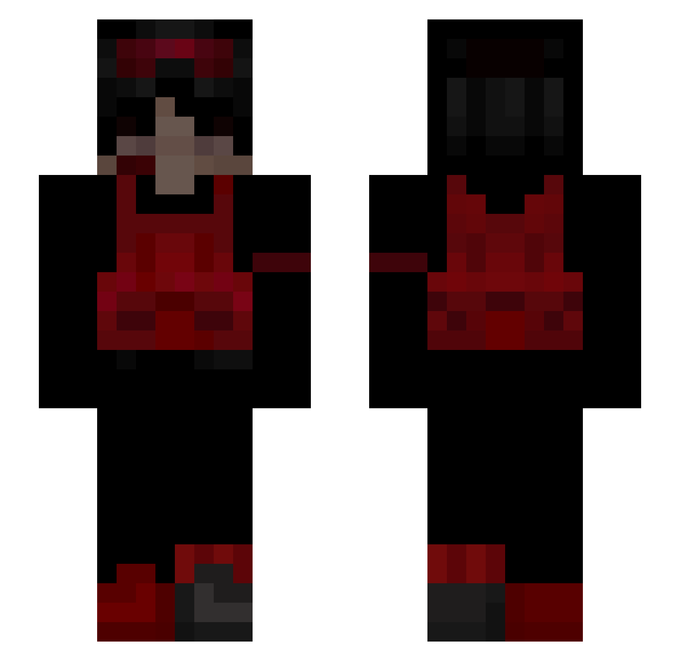 cxffinlmaoo Minecraft skin, front and back view