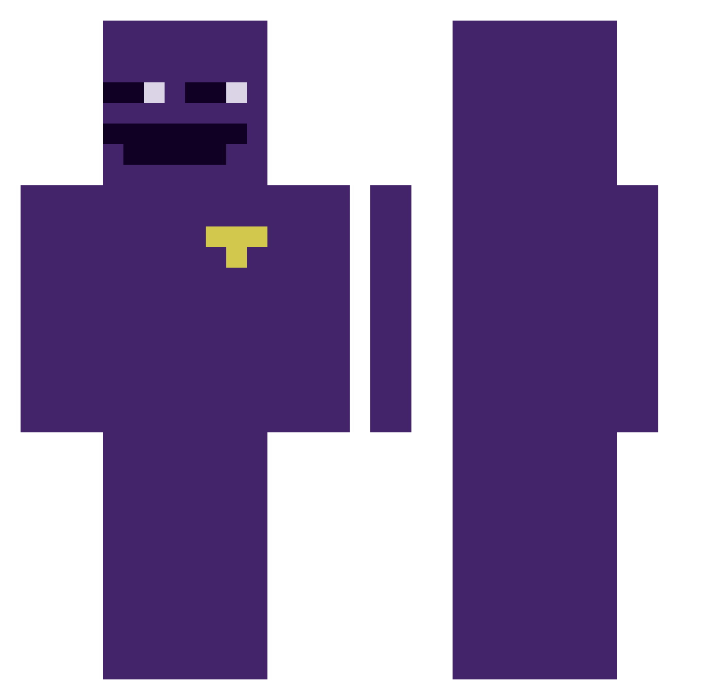 TheDarkMag Minecraft skin, front and back view