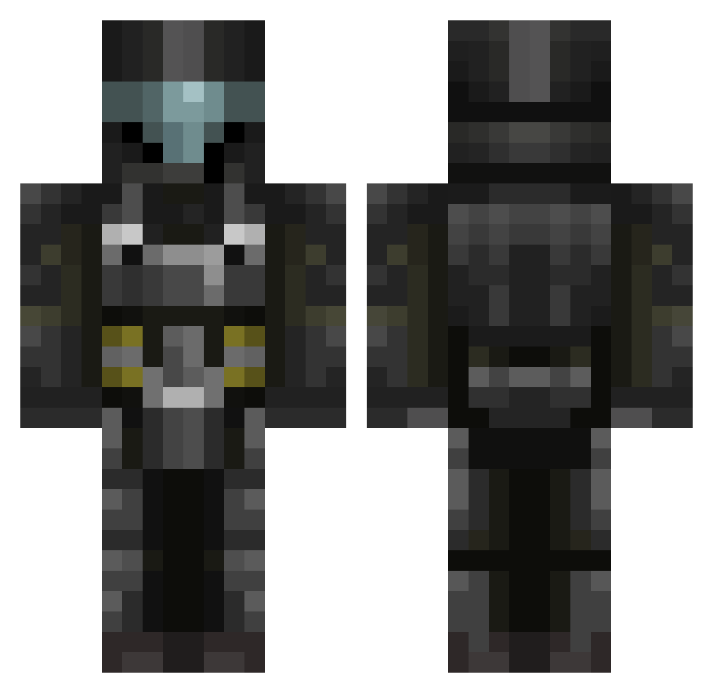 SWATJAPAN Minecraft skin, front and back view