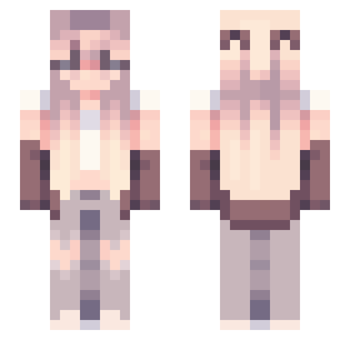 stelllaaaaaah Minecraft skin, front and back view
