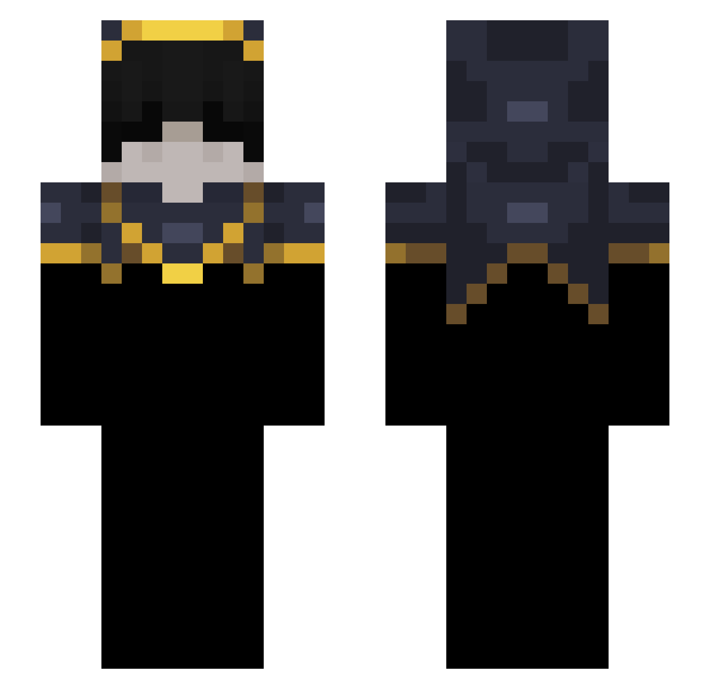 Ligation Minecraft skin, front and back view