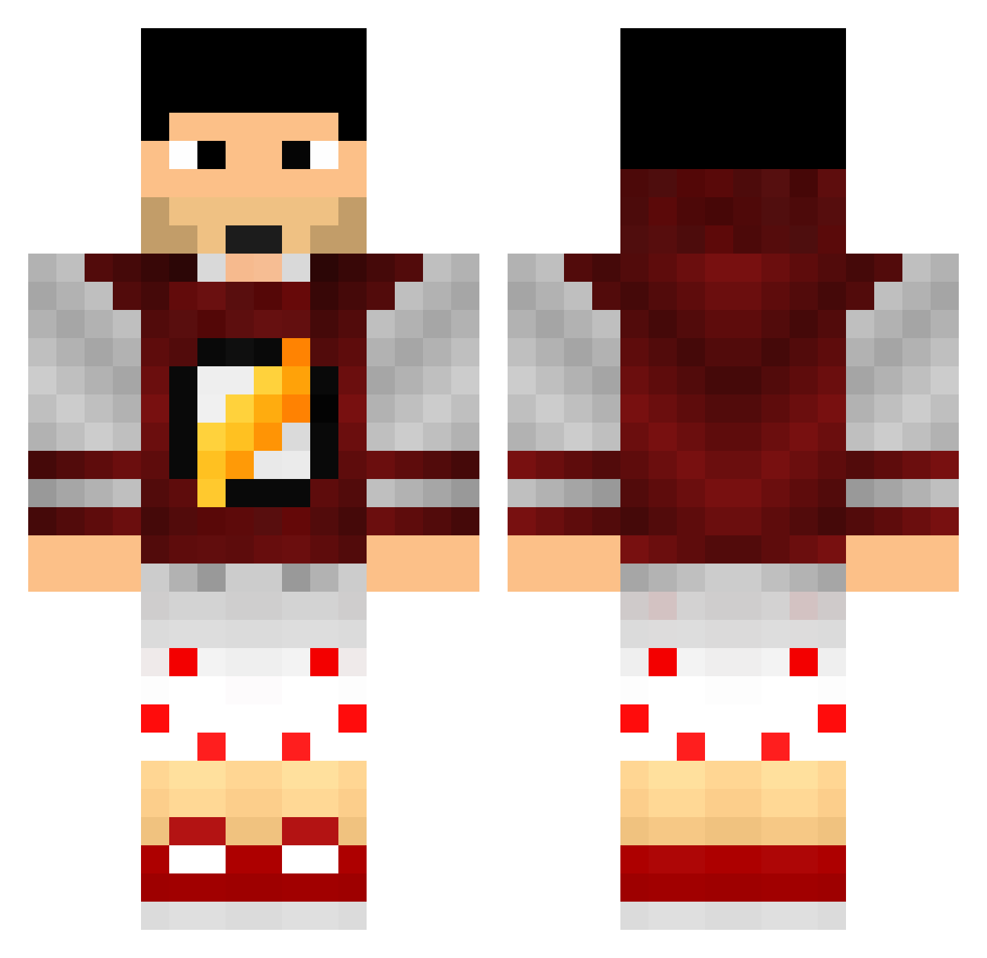 yJapadelas Minecraft skin, front and back view