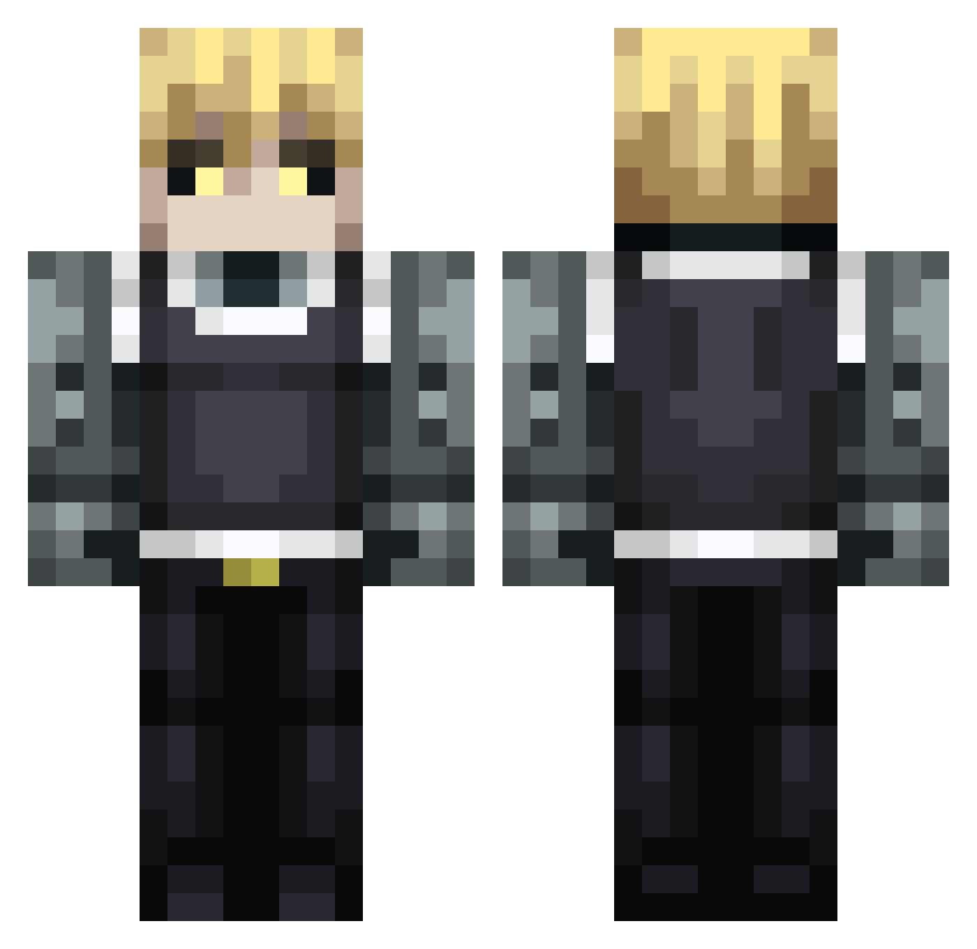 Godgrid36 Minecraft skin, front and back view