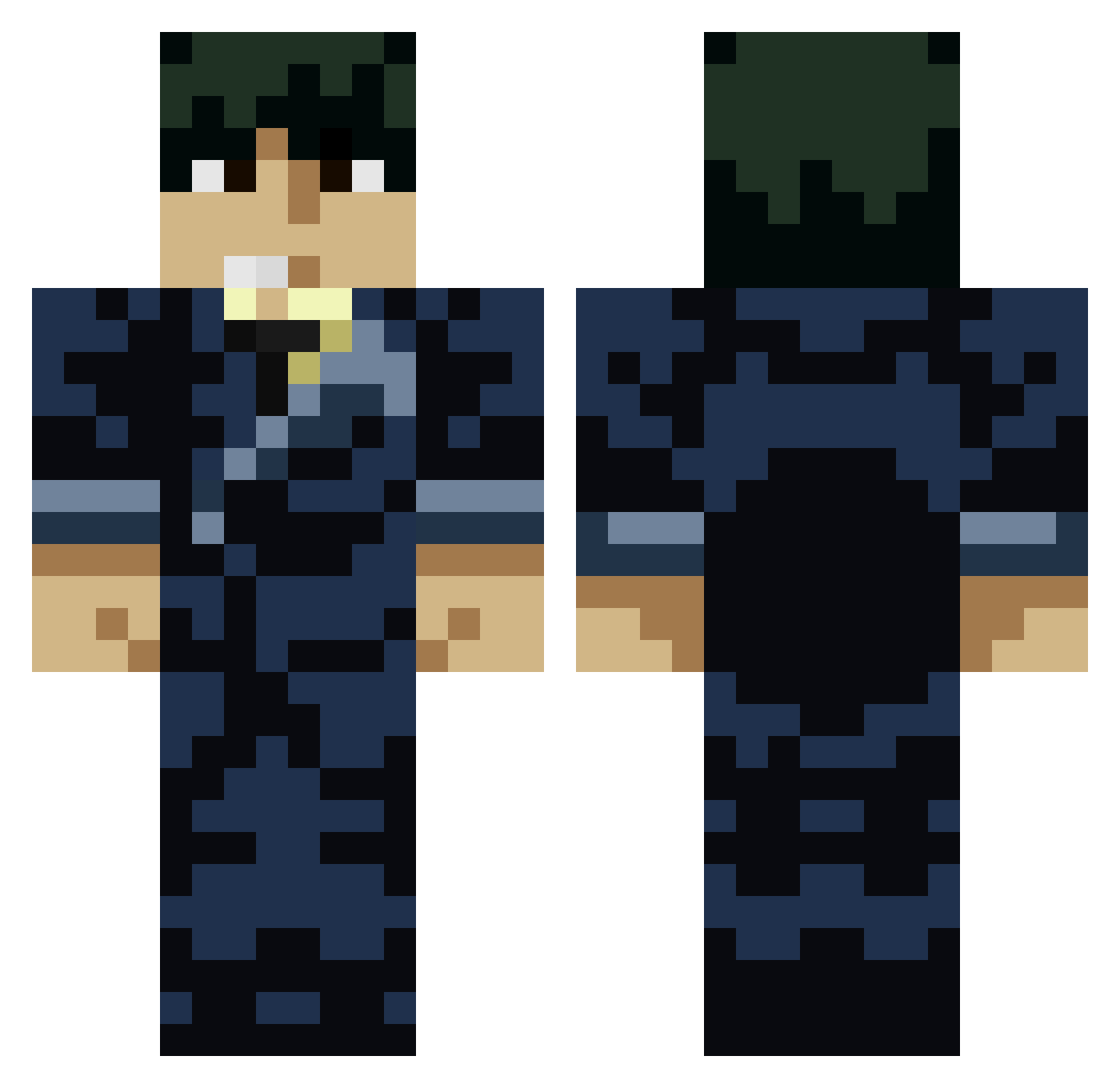 punkah0lic Minecraft skin, front and back view
